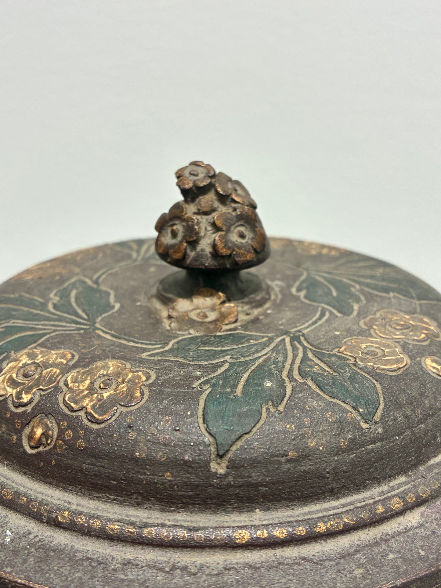 アーネスト・シャペル(Ernest Chaplet)《蓋物》1889年作 フランス アール・ヌーヴォー 陶芸 ジャポニズム アンティーク