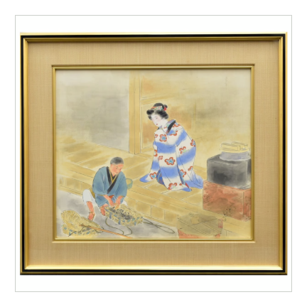 鏑木清方　「蜆」